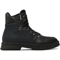 Tommy Hilfiger Veterboots van leer met labelpatch