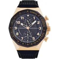 GUESS Analoog horloge 'D1' goud / zwart