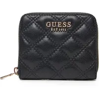 GUESS Dames Portemonnees Giully Slg Small Zip Around - Zwart - Maat ONESIZE