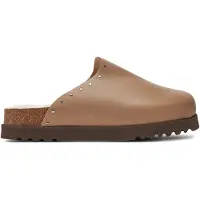 Scholl Klomp Women Fae Studs Leather Taupe-Schoenmaat 36