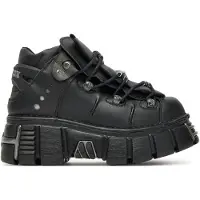 New rock Unisex veganistisch lederen gotische laarzen - M-106-VS1