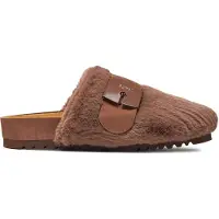 Scholl Klomp Women Alaska 3.0 Synthetic Fur Gr Brown-Schoenmaat 36