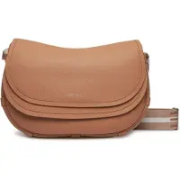 Coccinelle Leren Schoudertas Raquel Shoulder Bag Skin / Gazpacho Lichtbruin