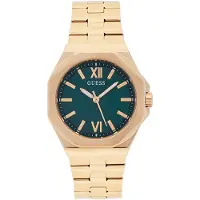 GUESS Analoog horloge 'DRESS' goud / smaragd