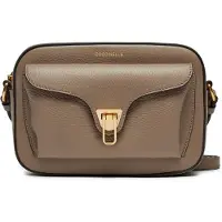 Coccinelle Schoudertas 'Beat Soft Handbag Grained Leather' taupe