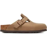 Birkenstock Klomp Unisex Boston Soft Footbed Oiled Leather Tobacco Brown Narrow-Schoenmaat 39