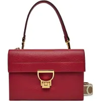 Coccinelle Leren Schoudertas Arlettis Signature Shoulder Bag Sangria (rood)paars