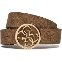 GUESS Noelle Verstelbare en Omkeerbare Dames Broekriem - Latte Logo - Maat S