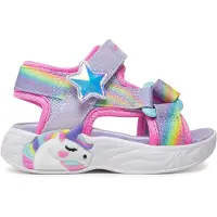 SKECHERS Sandalen 'UNICORN DREAMS' lichtblauw / lavendel / oranje / pink