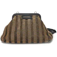 Guess Marciano By Raffia Pouch Black/natural Maat: OS | Clutches Outlet | Dames | Zwart