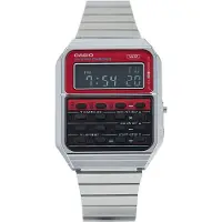 Casio Digitaal horloge bloedrood / zwart / zilver