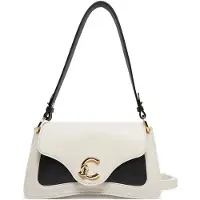 Coccinelle Schoudertas 'C-Me' goud / zwart / wit