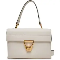 Coccinelle Leren Schoudertas Arlettis Shoulder Bag Blanco Crème