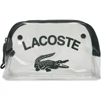 Lacoste Toilettas Double Make Up Pouch Transparent Sinople Transparant
