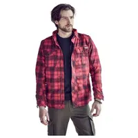Detlev Louis DL-SM-1 Motor-Overhemd Zwart/Rood 56, Mannen