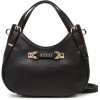 GUESS Handtas Schoudertas Lefia Small Satchel Bag Black Zwart