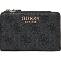 GUESS Portemonnee 'LAUREL II SLG ZIP ARND CRD CSE' grafiet / zwart