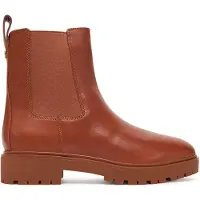 Ralph Lauren Dames Bruine leren Allyson-laarsjes (38), Leer, Plat, Geen, Casual 802974476001