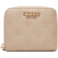 GUESS portemonnee Phoebe SLG Small Zip Around Wallet Simply Taupe Logo