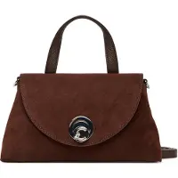 Coccinelle Leren handtas schoudertas Nikla Suede Bim Handbag Brunette donkerbruin