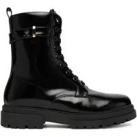 Tommy Hilfiger veterboots zwart Meisjes Imitatieleer Effen - maat 36