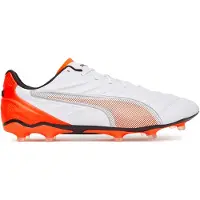 Puma Voetbalschoen 'King Pro' oranjerood / zilver / wit