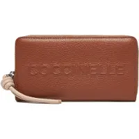 Coccinelle Leren portemonnee Metallic Soft Wallet Grained Leather Cognac / Rosette bruine