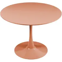 Oviala - Ronde eettafel voor 4 personen, 100 cm diameter, zalmroze - Fancy