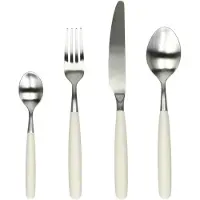 Pomax Renoir bestekset set van 16 handvat hars gebroken wit