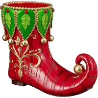 Mica Decorations Pot elf laars rood - l55xb28xh43,5cm