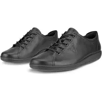 Ecco Sneakers laag 'Schnürschuh Damen 206503-56723 Echtleder in schwarz' zwart