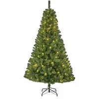 Black Box Kunstkerstboom Charlton - 115x115x185 cm - Hardnaald - Groen - 280LED