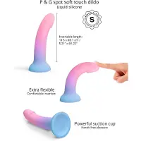 Love to love - Utopia - Dildolls - Gladde Dildo - Roze/Violet/Blauw S