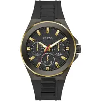 GUESS Analoog horloge 'Dashboard' goud / zilvergrijs / zwart