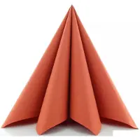 SANTEX feest servetten - 20x stuks - terracotta - 40 x 40 cm - papier