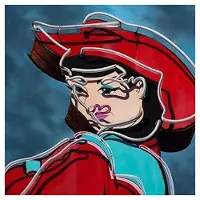V2 Red Eye Neon Cowgirl