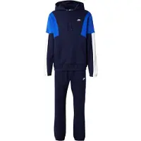 Nike Joggingpak 'CLUB FLEECE' navy / neonblauw / wit