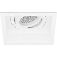 BES LED Spot Armatuur GU10 - Pragmi Domy Pro - GU10 Inbouwspot - Vierkant - Wit - Aluminium - Verdiept - Kantelbaar - 105mm