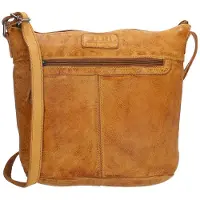 Old West Hide en Stitches Schoudertas Paint Rock Oker Geel
