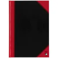 Bantex Notitieboek zwart/rood a4 lijn 70gr 96vel | 6 stuks