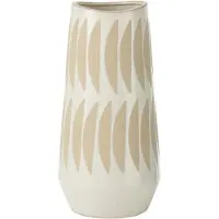 J-Line Vase kai stoneware beige/white large