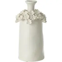 J-Line Vase yucca flower ceramic white medium
