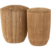 J-Line Set 2 baskets dantya long jute natural