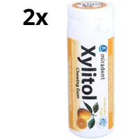 Miradent Xylitol Kauwgom | Fruit | 2 x 30 stuks | Voordeelverpakking