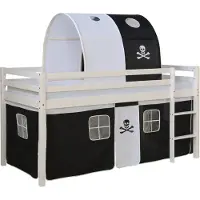 Homestyle4u Hoogslaper - 90x200 cm - Wit - met lattenbodem - Tunnel