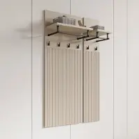 Meubella - Kapstok Timoteo - Beige - 76x27x132 cm