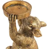 Ptmd collection PTMD Miro Gold Polyresin Mouse Candle Holder L