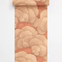 Dutch Wallcoverings - Vliesbehang - Renaissance - Blossom Coral/gold - RE521016