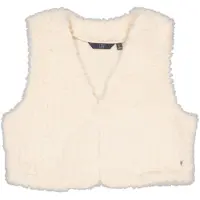 LEVV Little gilet ecru Meisjes Imitatiebont V-hals Effen - maat 110