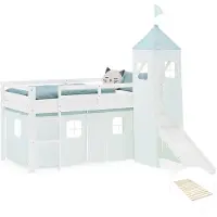 Homestyle4u Hoogslaper - 90x200 cm - Mint - met lattenbodem